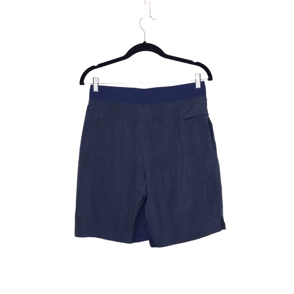 LULULEMON T.H.E. Short Linerless 9" Heather Allover Iron Blue True Navy Men's M - Picture 1 of 9